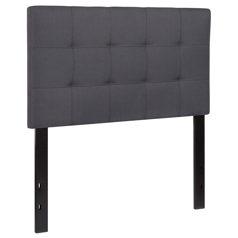 Flash Furniture Bedford Twin Fabric Panel Headboard in Dark Gray