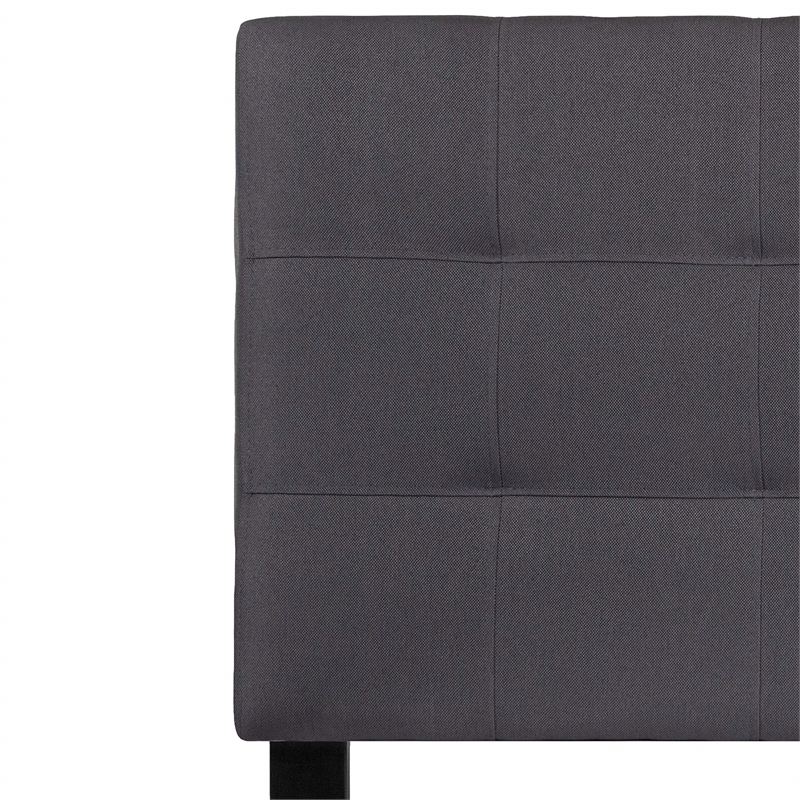 Flash Furniture Bedford Twin Fabric Panel Headboard in Dark Gray