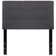 Flash Furniture Bedford Twin Fabric Panel Headboard in Dark Gray