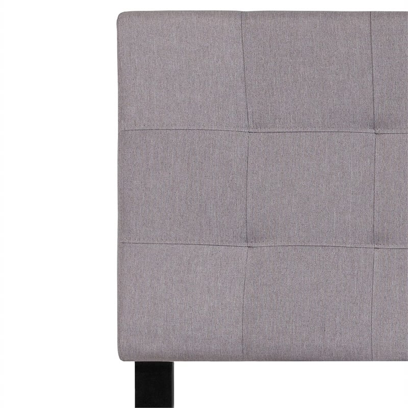 Flash Furniture Bedford Twin Fabric Panel Headboard in Light Gray