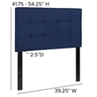 Flash Furniture Bedford Twin Fabric Panel Headboard in Navy