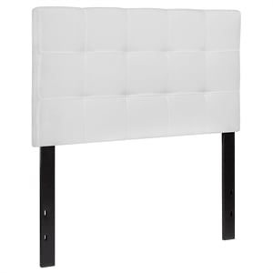 Flash Furniture Bedford Twin Fabric Panel Headboard in White
