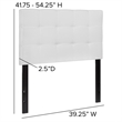 Flash Furniture Bedford Twin Fabric Panel Headboard in White