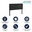 Flash Furniture Lennox Adjustable Height Tufted Queen Headboard-Black