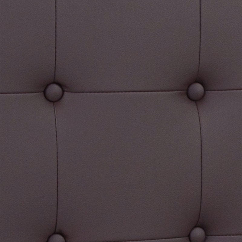 Flash Furniture Lennox Upholstered Queen Panel Headboard in Brown