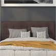 Flash Furniture Lennox Upholstered Queen Panel Headboard in Brown