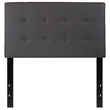 Flash Furniture Lennox Faux Leather Tufted Twin Panel Headboard in Gray