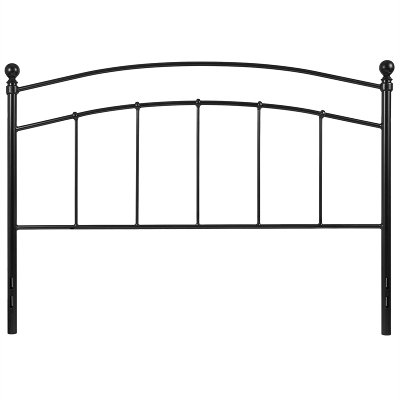 Flash Furniture Woodstock Queen Metal Spindle Headboard in Black