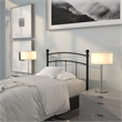 Flash Furniture Woodstock Twin Metal Spindle Headboard in Black
