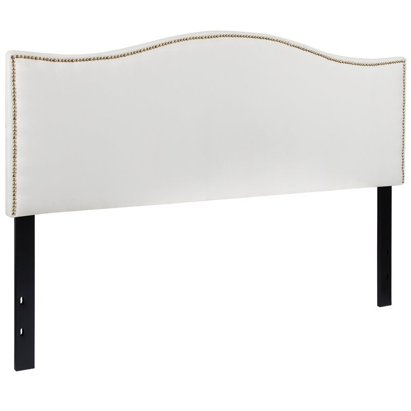Flash Furniture Lexington Upholstered Queen Panel Headboard in White