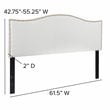 Flash Furniture Lexington Upholstered Queen Panel Headboard in White