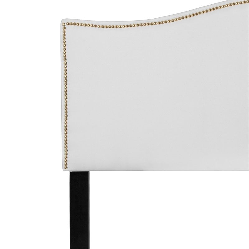 Flash Furniture Lexington Upholstered Queen Panel Headboard in White