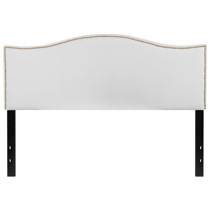 Flash Furniture Lexington Upholstered Queen Panel Headboard in White