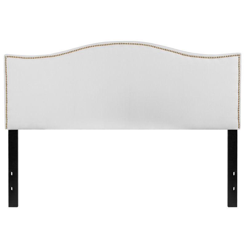 Flash Furniture Lexington Upholstered Queen Panel Headboard in White