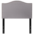 Flash Furniture Lexington Upholstered Twin Panel Headboard in Light Gray