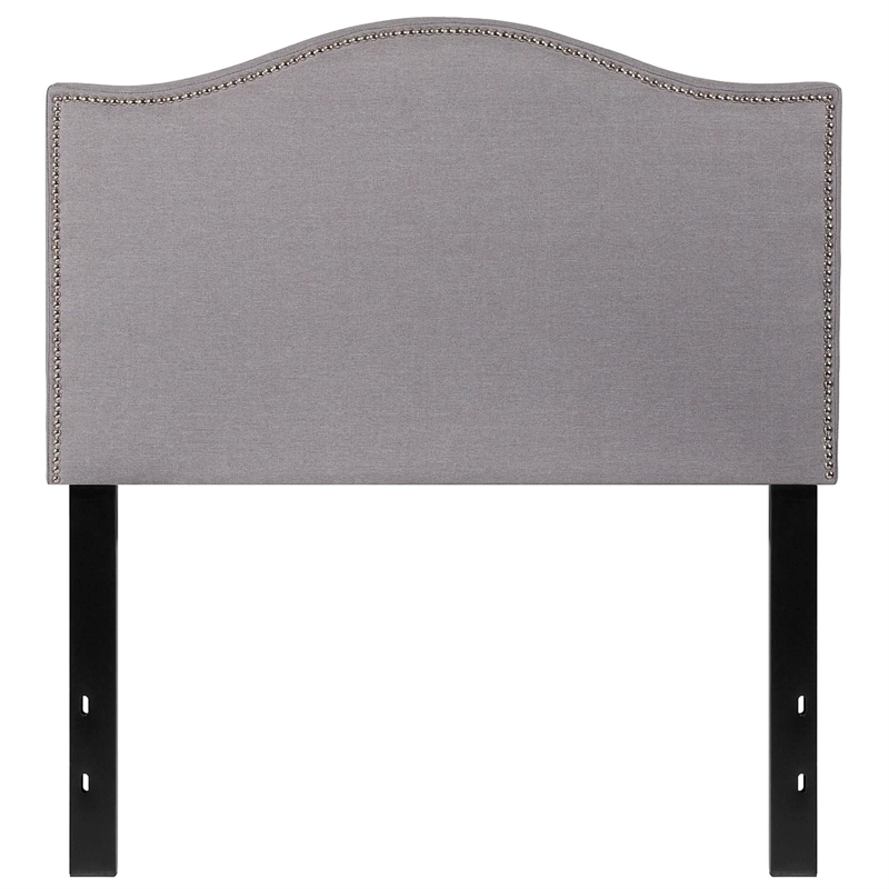 Flash Furniture Lexington Upholstered Twin Panel Headboard in Light Gray