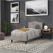 Flash Furniture Lexington Upholstered Twin Panel Headboard in Light Gray