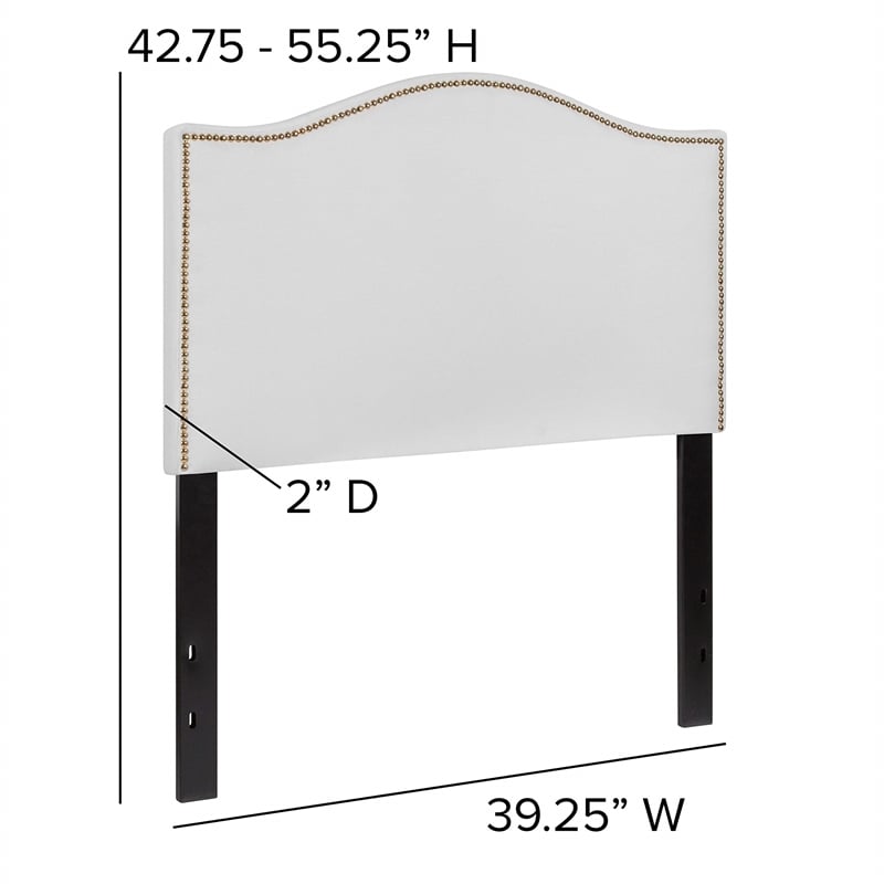 Flash Furniture Lexington Upholstered Twin Panel Headboard in White