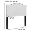 Flash Furniture Lexington Upholstered Twin Panel Headboard in White