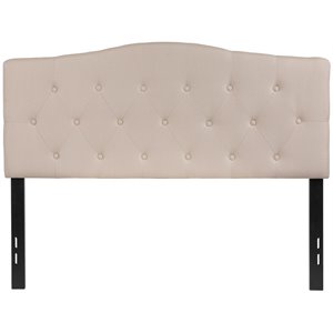 flash furniture cambridge contemporary tufted panel headboard in beige