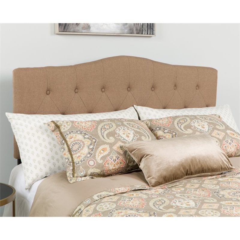 Flash Furniture Cambridge Tufted Full Panel Headboard in Camel