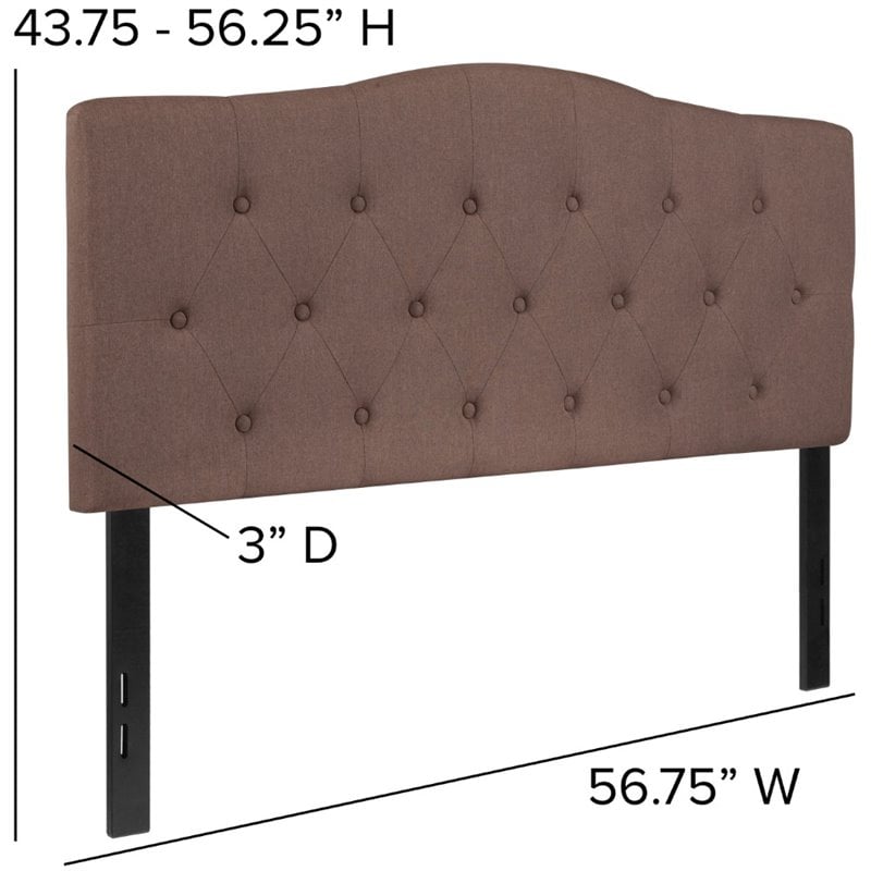 Flash Furniture Cambridge Tufted Full Panel Headboard in Camel