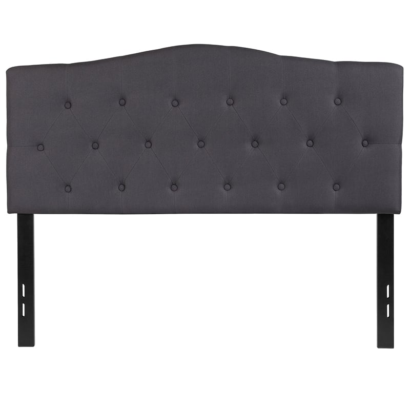 Flash Furniture Cambridge Tufted Full Panel Headboard in Dark Gray