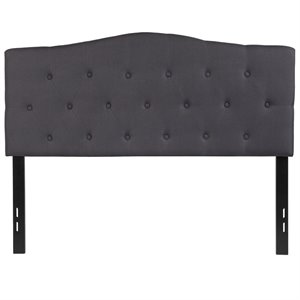 flash furniture cambridge contemporary tufted panel headboard in dark gray