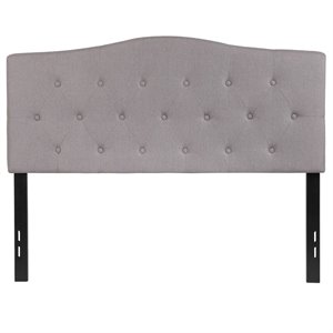 flash furniture cambridge contemporary tufted panel headboard in light gray