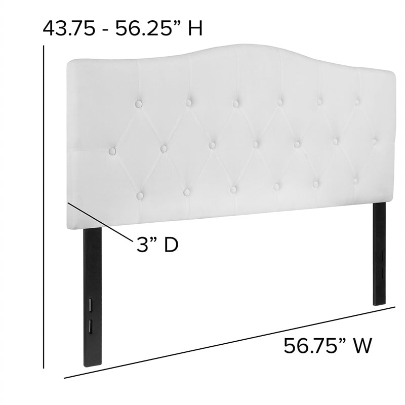 Flash Furniture Cambridge Tufted Full Panel Headboard in White