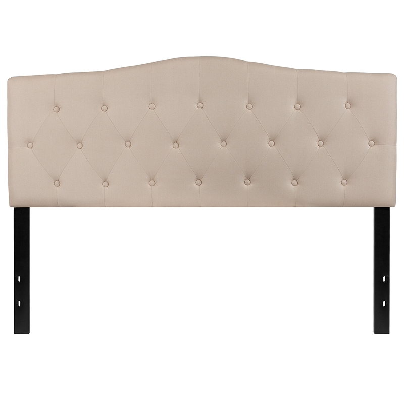 Flash Furniture Cambridge Tufted Queen Panel Headboard in Beige