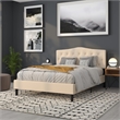 Flash Furniture Cambridge Tufted Queen Panel Headboard in Beige