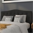 Flash Furniture Cambridge Tufted Queen Panel Headboard in Black