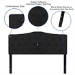 Flash Furniture Cambridge Tufted Queen Panel Headboard in Black