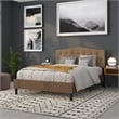 Flash Furniture Cambridge Tufted Queen Panel Headboard in Dark Brown
