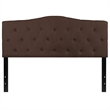 Flash Furniture Cambridge Tufted Queen Panel Headboard in Dark Brown