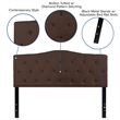 Flash Furniture Cambridge Tufted Queen Panel Headboard in Dark Brown
