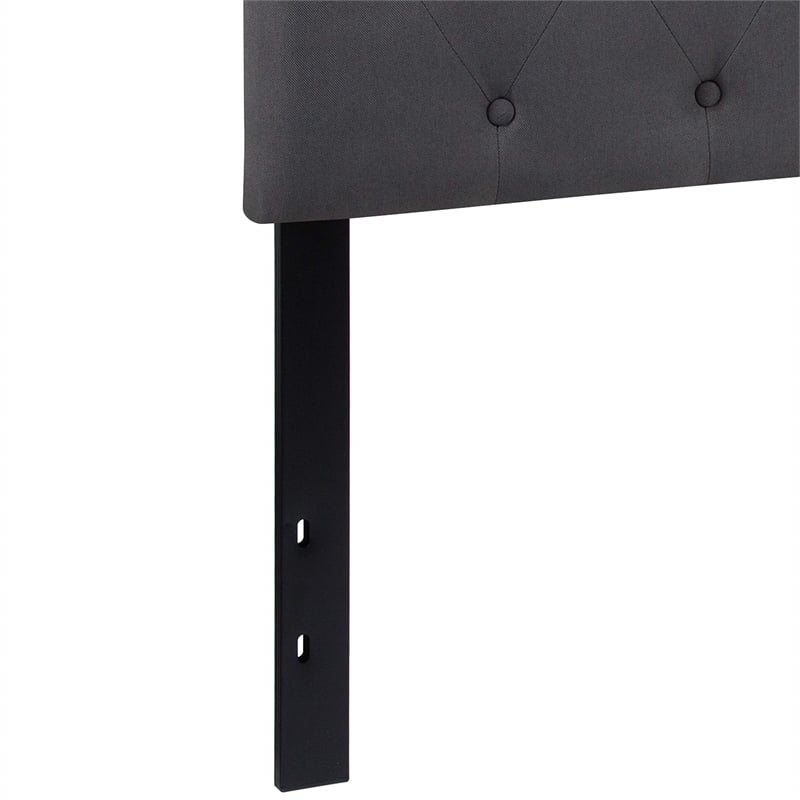 Flash Furniture Cambridge Tufted Queen Panel Headboard in Dark Gray