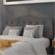 Flash Furniture Cambridge Tufted Queen Panel Headboard in Dark Gray