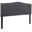 Flash Furniture Cambridge Tufted Queen Panel Headboard in Dark Gray