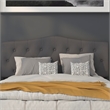 Flash Furniture Cambridge Tufted Queen Panel Headboard in Dark Gray