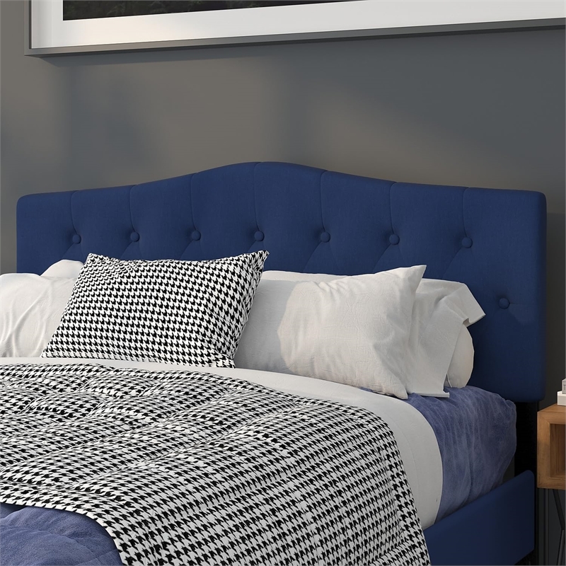 Flash Furniture Cambridge Tufted Queen Panel Headboard in Navy