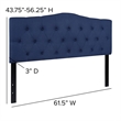 Flash Furniture Cambridge Tufted Queen Panel Headboard in Navy