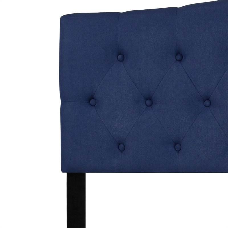 Flash Furniture Cambridge Tufted Queen Panel Headboard in Navy