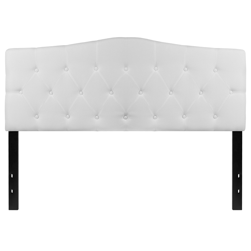 Flash Furniture Cambridge Tufted Queen Panel Headboard in White