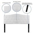Flash Furniture Cambridge Tufted Queen Panel Headboard in White