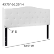 Flash Furniture Cambridge Tufted Queen Panel Headboard in White