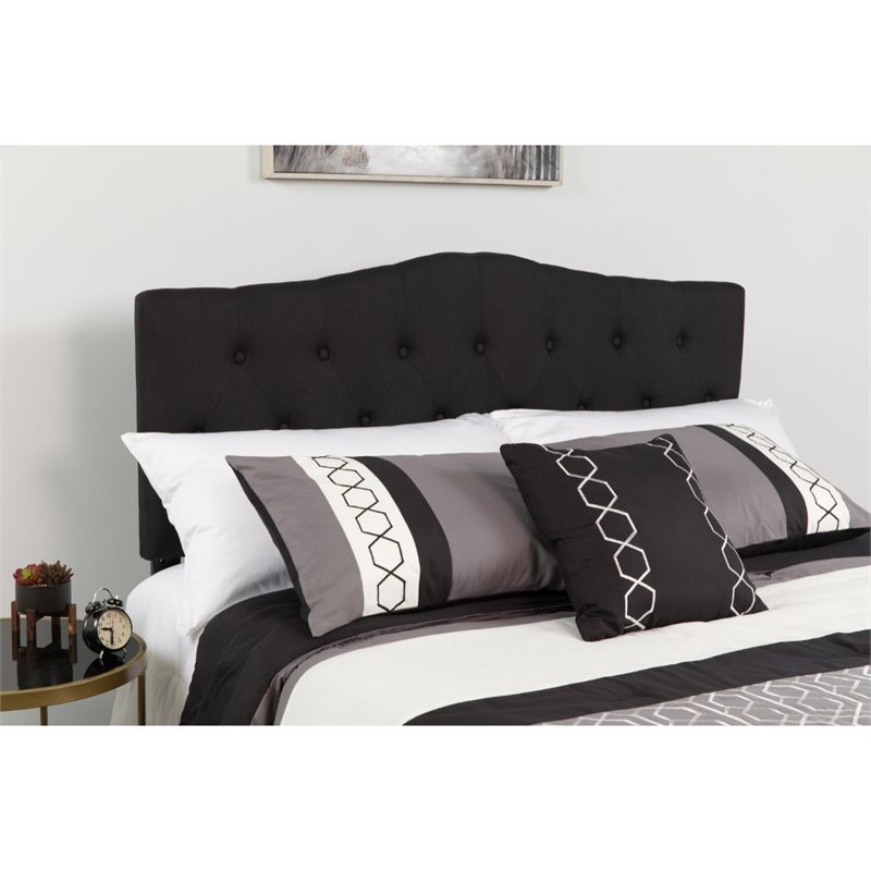 Flash furniture cambridge tufted upholstered king on sale size headboard in dark gray fabric