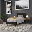 Flash Furniture Cambridge Tufted Twin Panel Headboard in Black