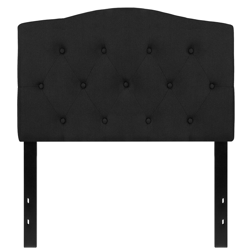 Flash Furniture Cambridge Tufted Twin Panel Headboard in Black